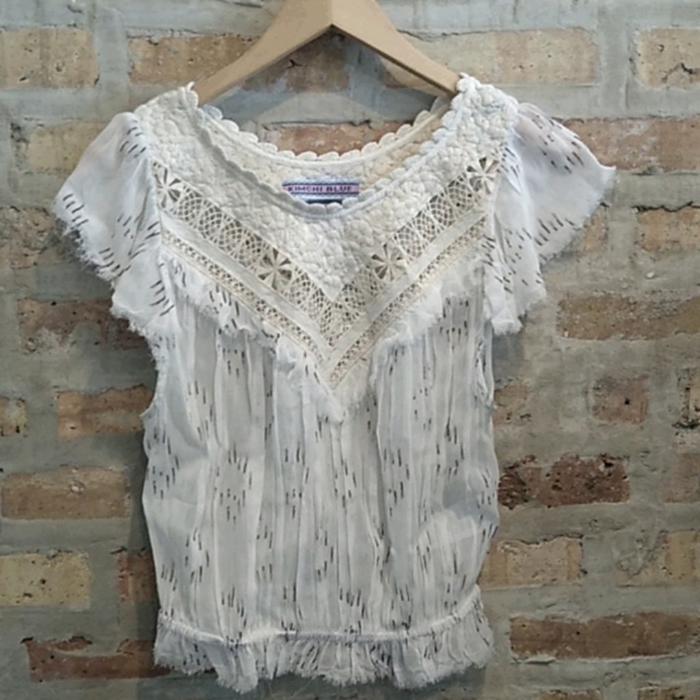 Urban Outfitter Kimchi Blue Shear Fray Top